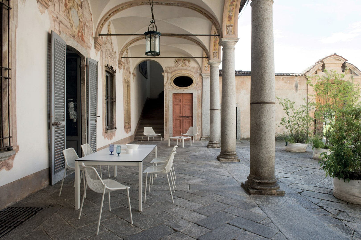 Emu 480 Round Table à rallonges 160+54+54x100cm Plateau HPL