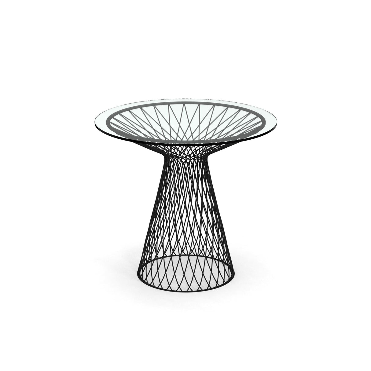 Emu 493 Heaven Piétement Table repas ronde Ø80cm - Verre en sus Black 24