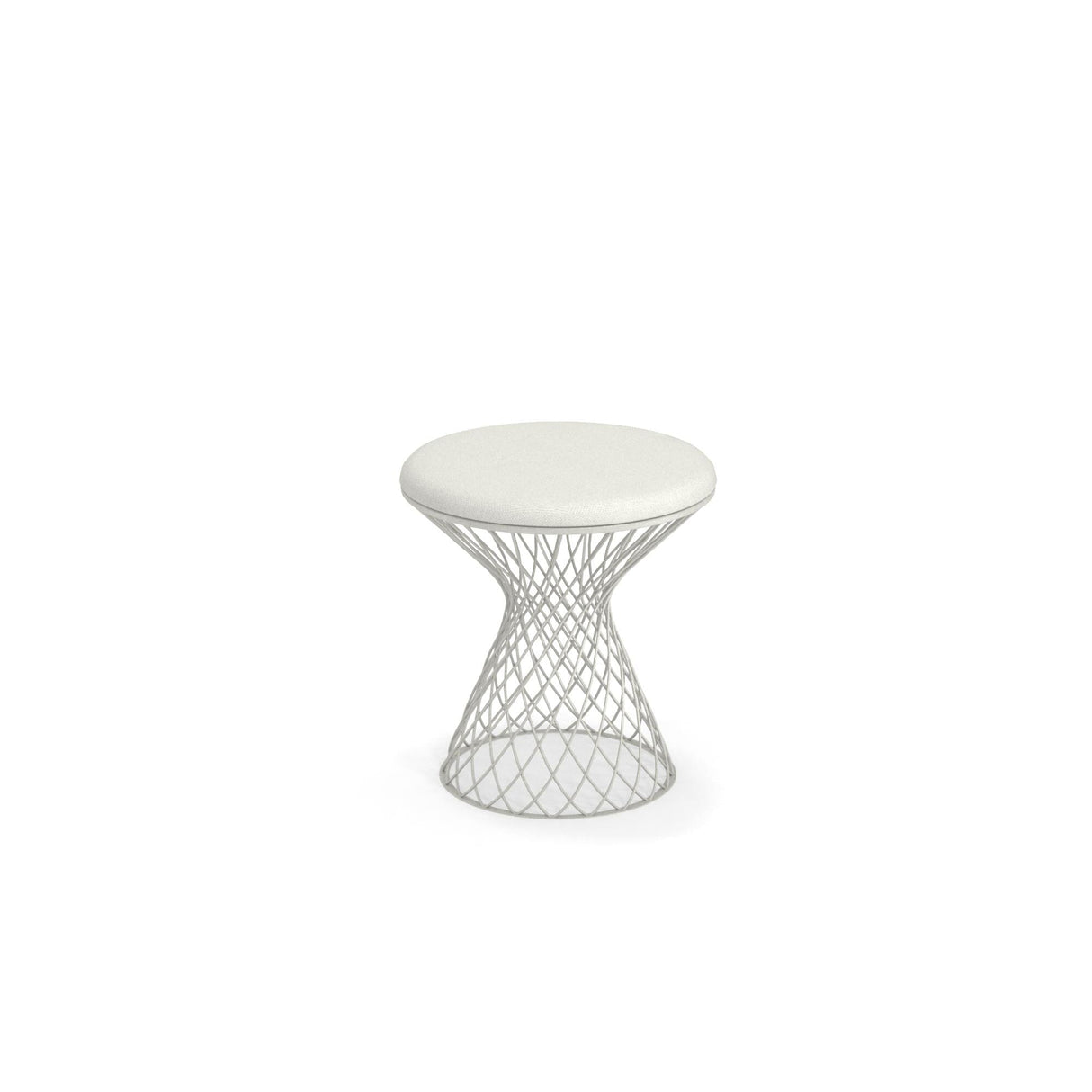 Emu 495 Heaven Table basse Ø50cm Pouf Ø45cm Coussin et Verre en sus