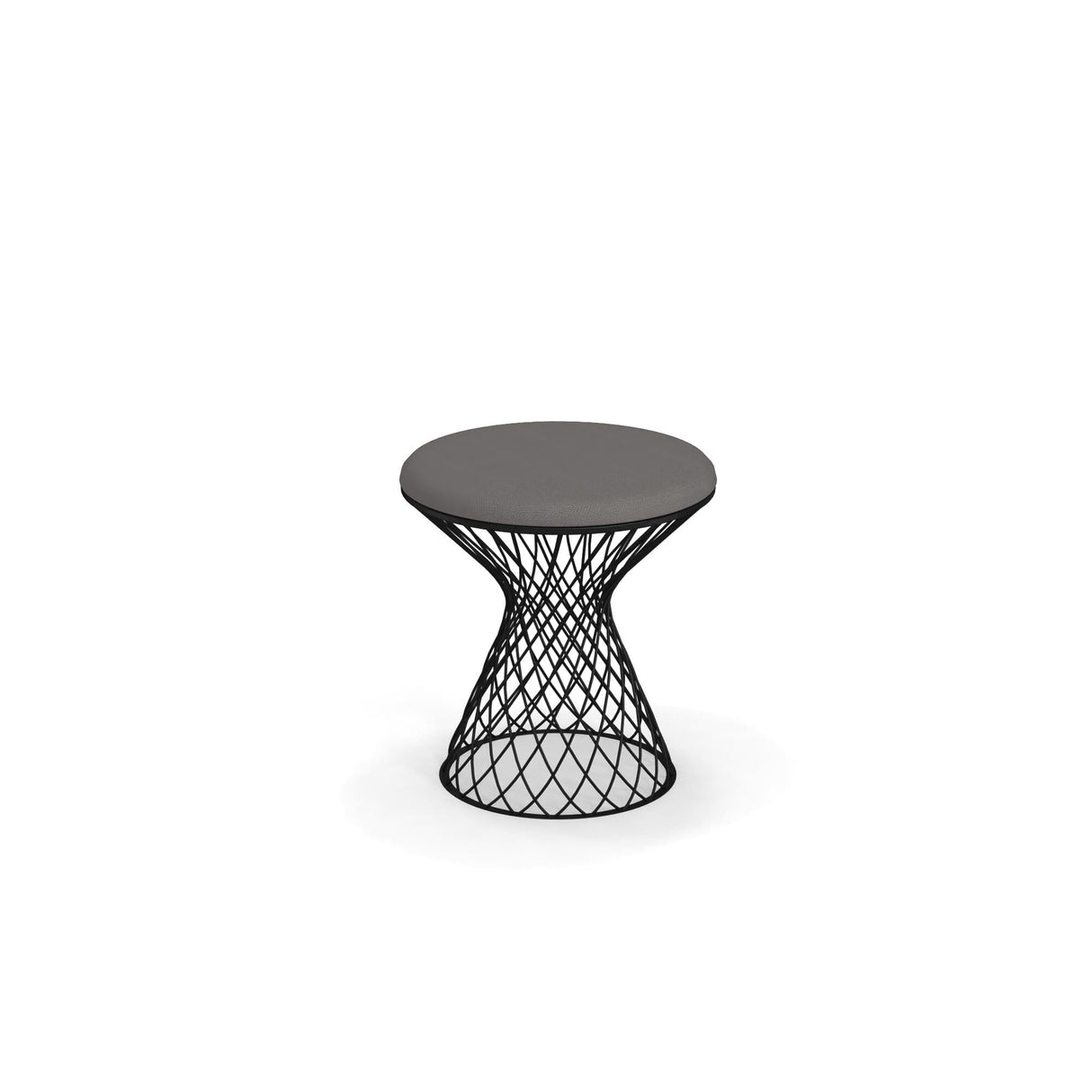 Emu 495 Heaven Table basse Ø50cm Pouf Ø45cm Coussin et Verre en sus