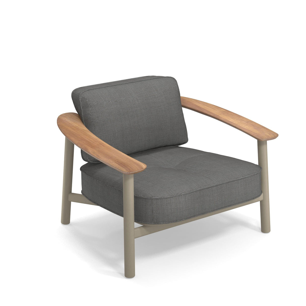 Emu 6045 Twins Fauteuil Lounge 1-Seater Alu Teak, coussins en sus Taupe 71