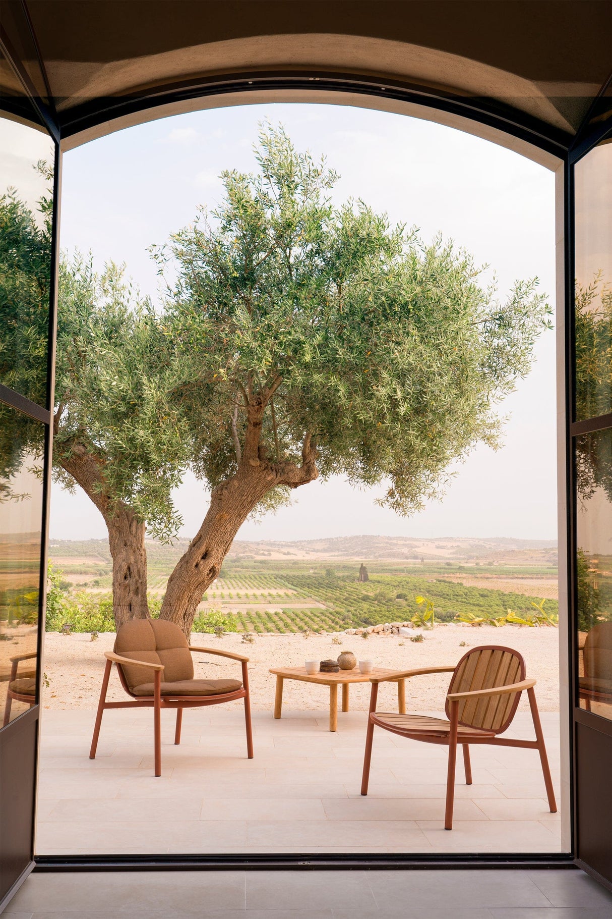 Emu 6060 Twins Table basse 85x85cm Teak H:35cm