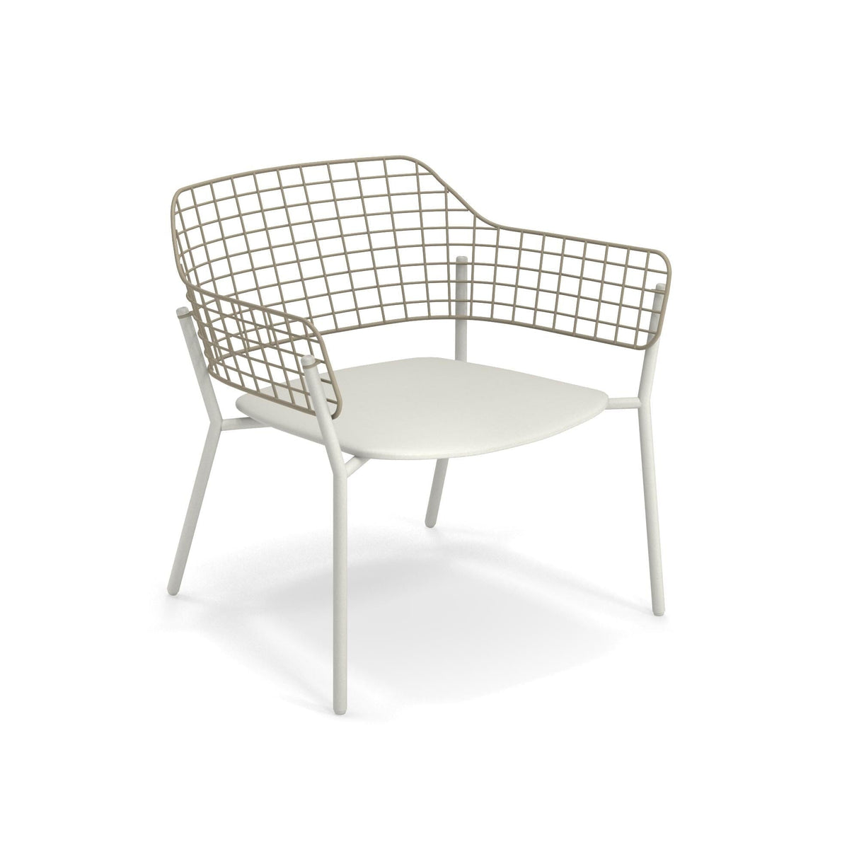 Emu 617 Lyze Fauteuil Club Lounge Matt White 23 / Taupe 71