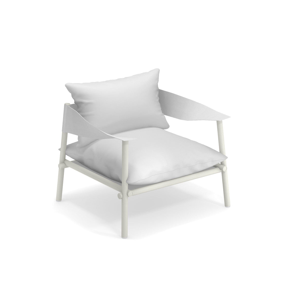 Emu 729 Terramare Structure Fauteuil Club Lounge, coussins en sus Matt White 23 / White 200/92