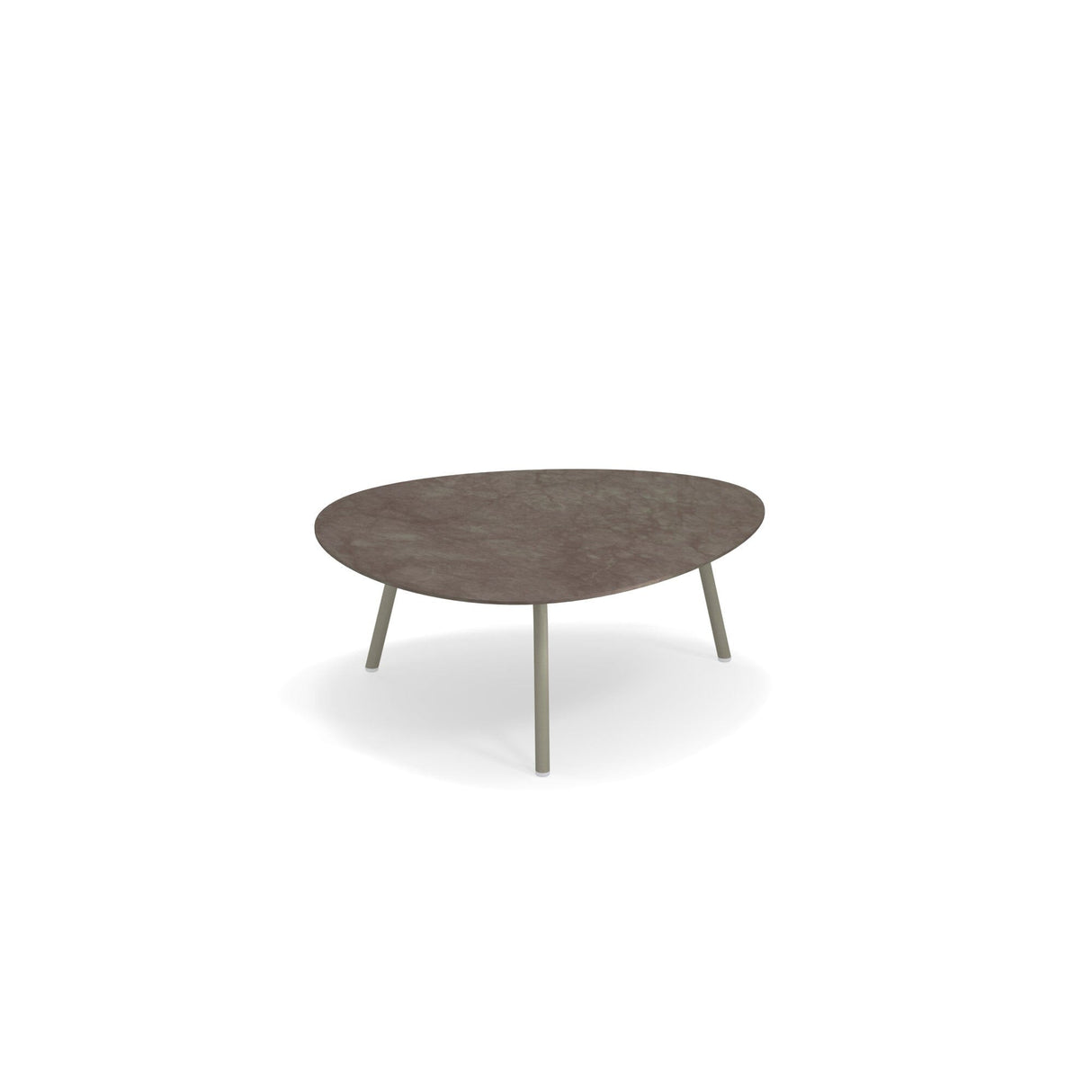 Emu 733 Terramare Structure Table basse Moyenne 75x70cm, plateau en sus Grey Green 37