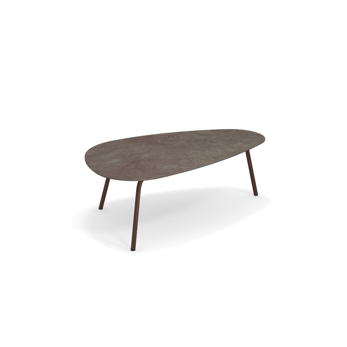 Emu 734 Terramare Structure Table basse Grande 108x64cm, plateau en sus Corten 86