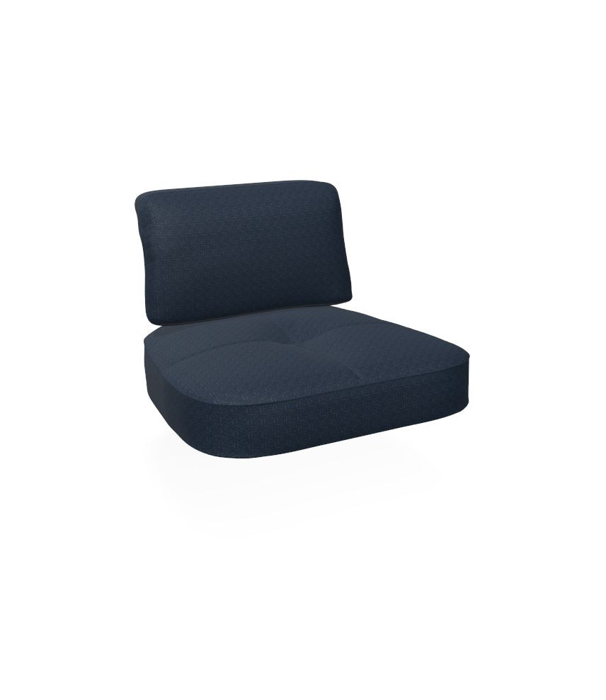 Emu C/6055 Coussin Assise et Dossier pour Fauteuil Lounge 1-Seater Twins Standard SMALL WEFT BLUE Polypropylène 900/79