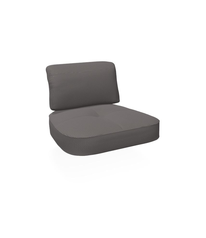 Emu C/6055 Coussin Assise et Dossier pour Fauteuil Lounge 1-Seater Twins Standard SMALL WEFT GREY Polypropylène 900/77