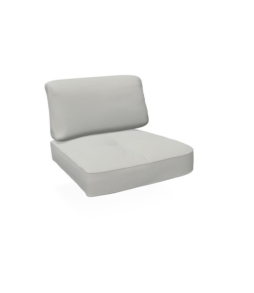 Emu C/6056 Coussin Assise et Dossier Droite pour Canapé 2/3 places Twins Standard SMALL WEFT WHITE Polypropylène 900/71