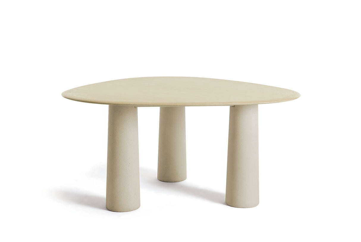 Ethimo Bold Table repas 150x150cm h:74cm Stone / Concrete Beige