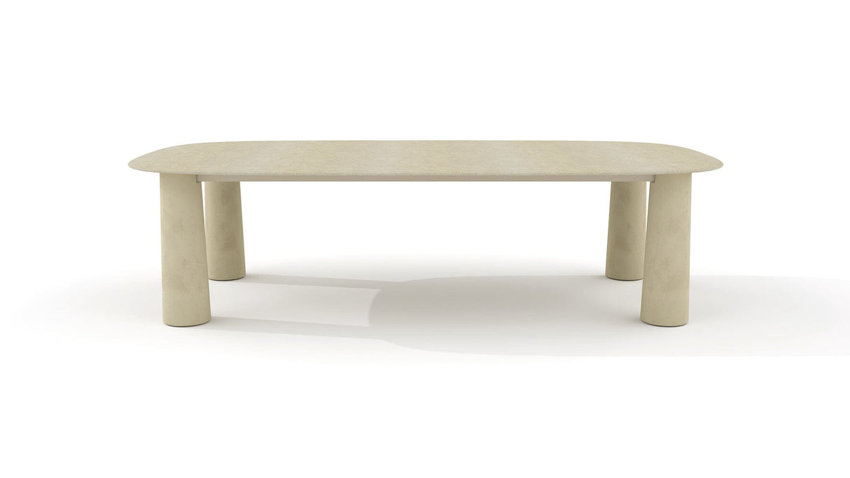 Ethimo Bold Table repas 280x150cm h:74cm Stone / Concrete Beige