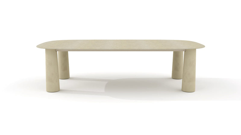 Ethimo Bold Table repas 280x150cm h:74cm Stone / Concrete Beige 