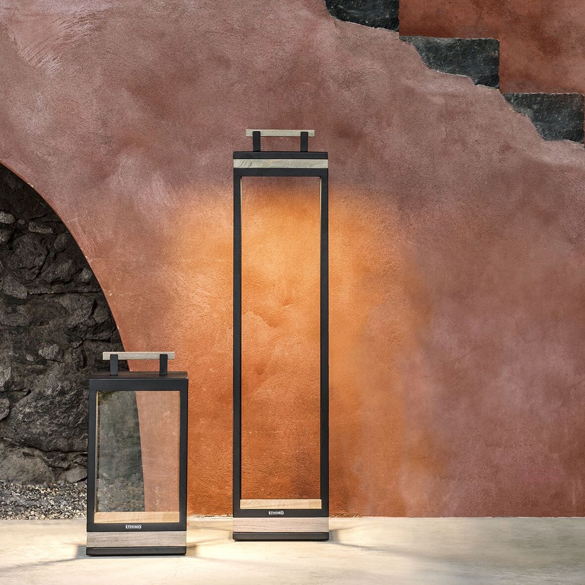 Ethimo Carrè XL Floor Lamp pour l'extérieur