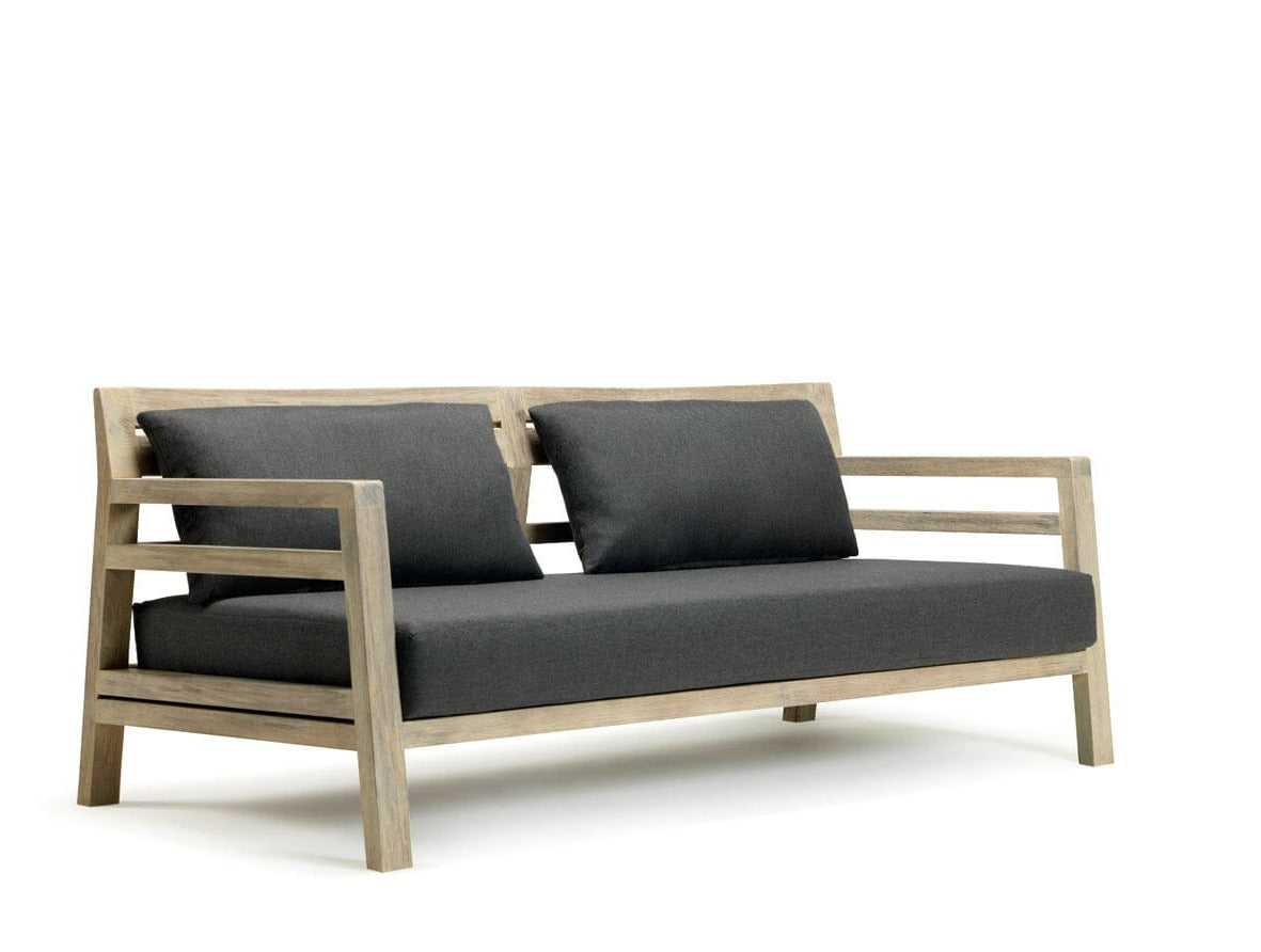 Ethimo Costes Canapé 3 places, coussins en sus Pickled Teak