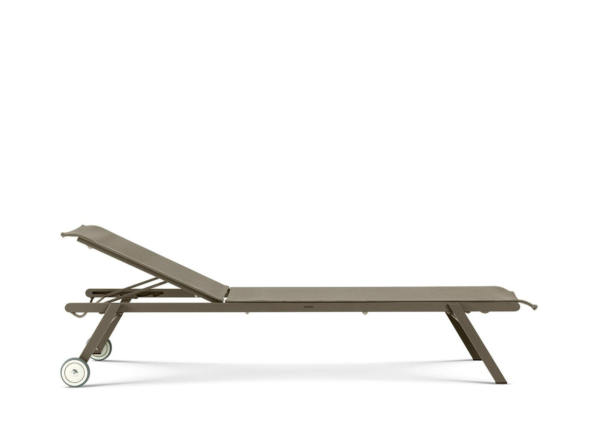 Ethimo Elisir Chaise longue Dove Grey Ethitex + Mud Grey