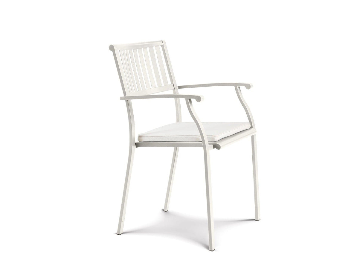 Ethimo Elisir Fauteuil repas, coussins en sus Lily White