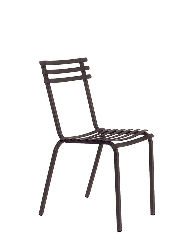 Ethimo Flower Chaise empilable Coffee Brown