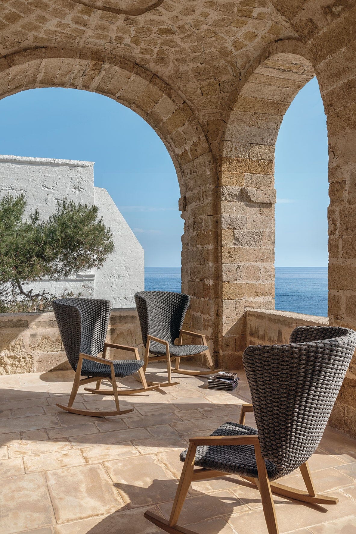 Ethimo Knit Rocking chair Fauteuil à bascule