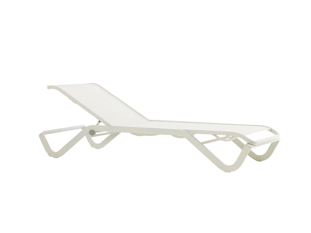 Ethimo Ocean Chaise longue, coussins en sus Warmwhite + Ethitex White