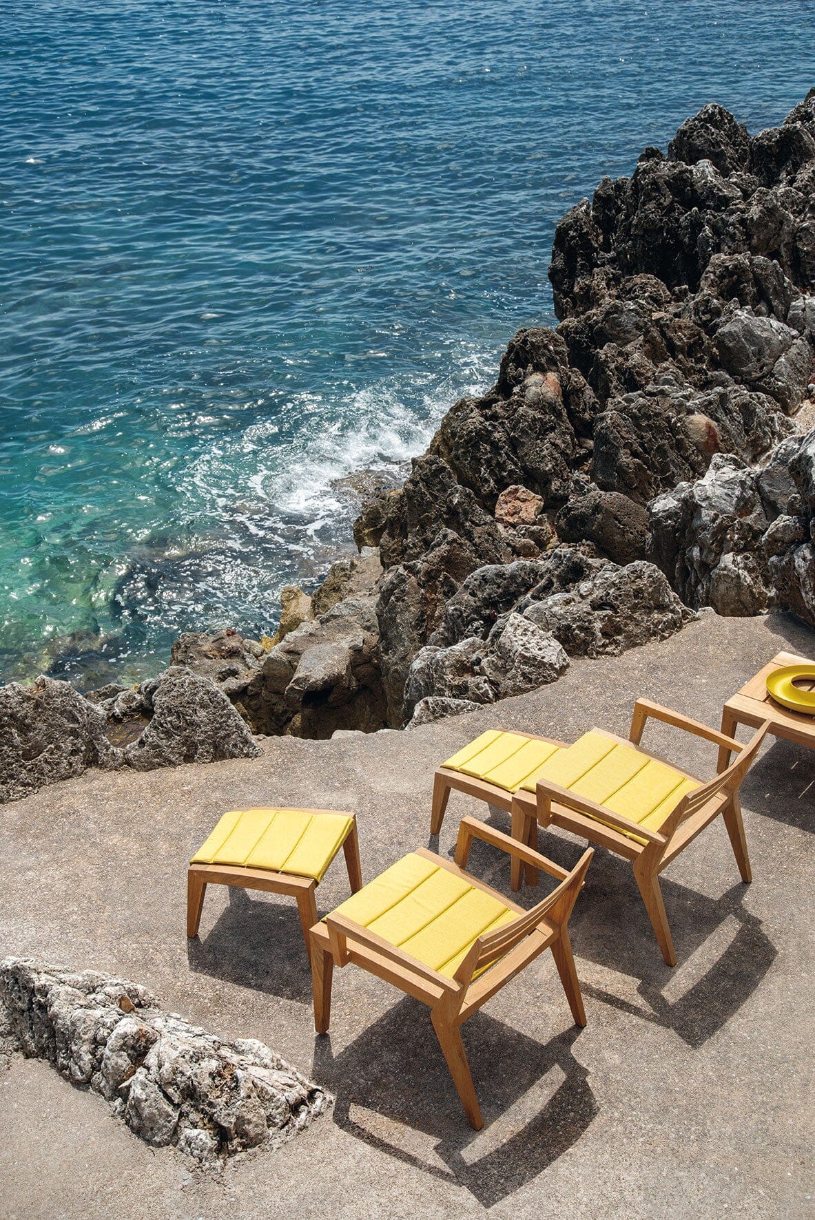 Ethimo Ribot Repose-pieds, coussins en sus