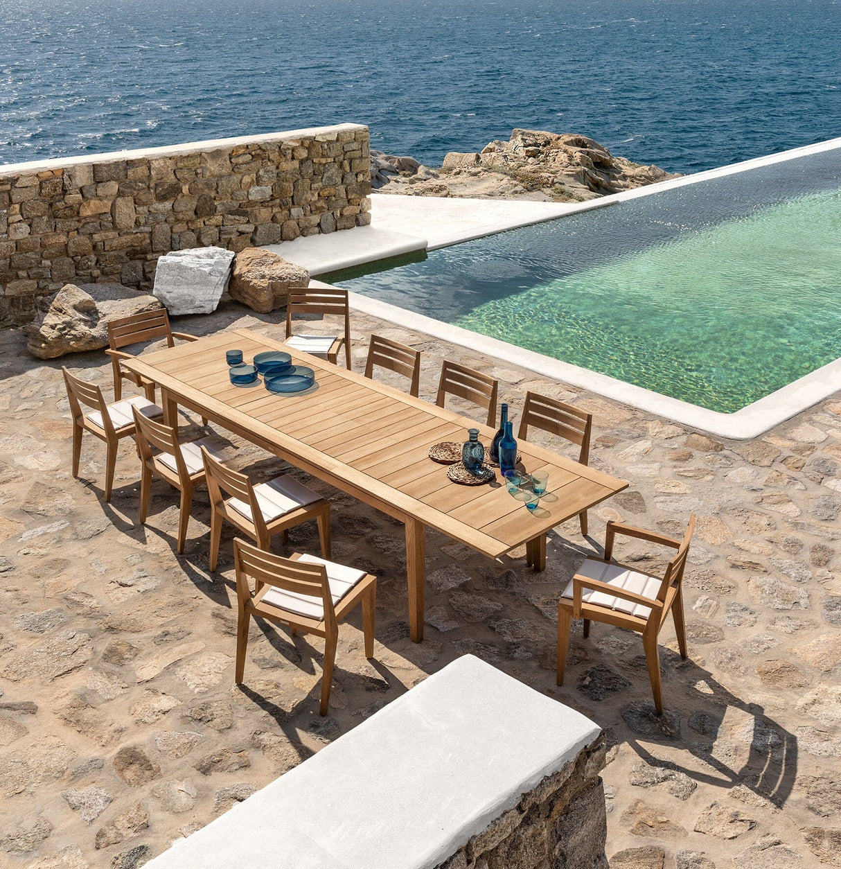 Ethimo Ribot Table repas extensible 235-340x100cm