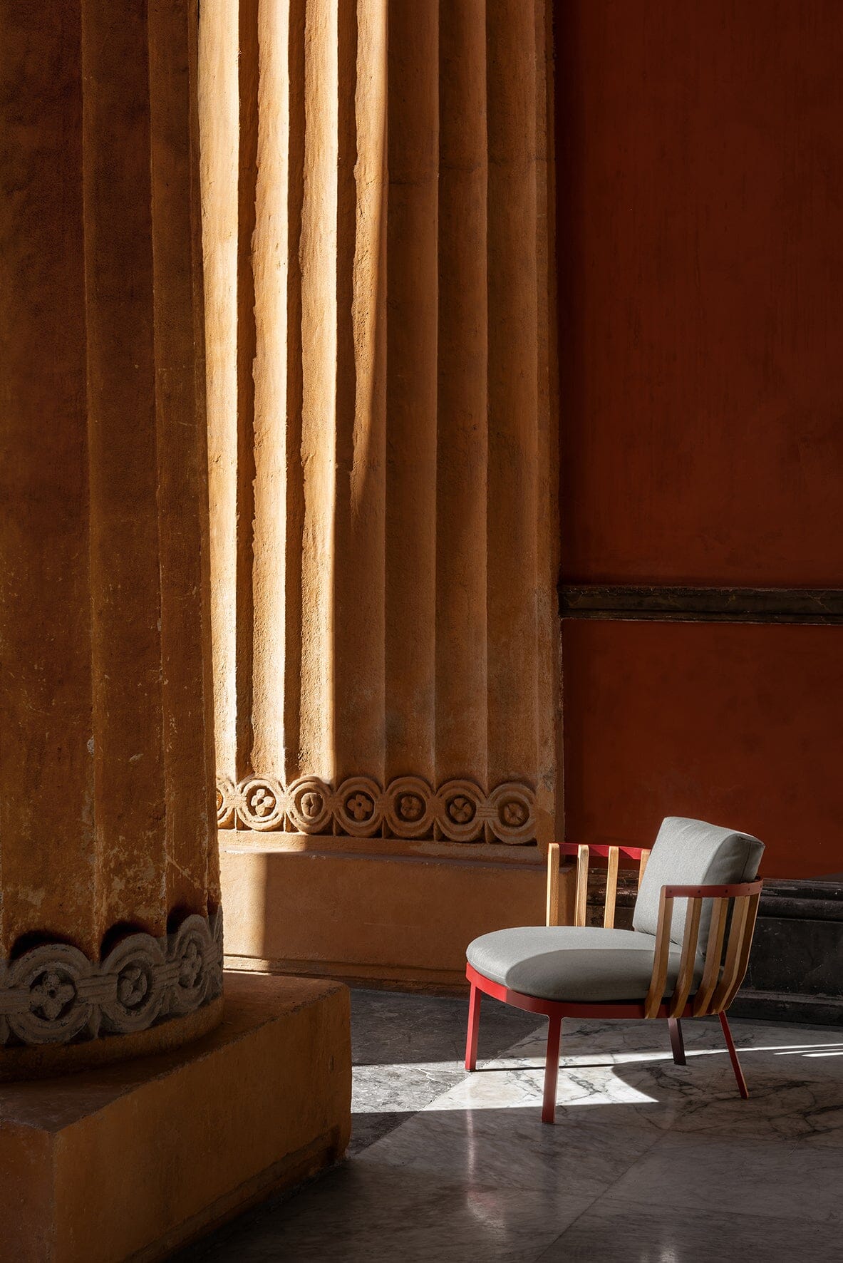 Ethimo Swing Fauteuil bas Lounge, coussins en sus