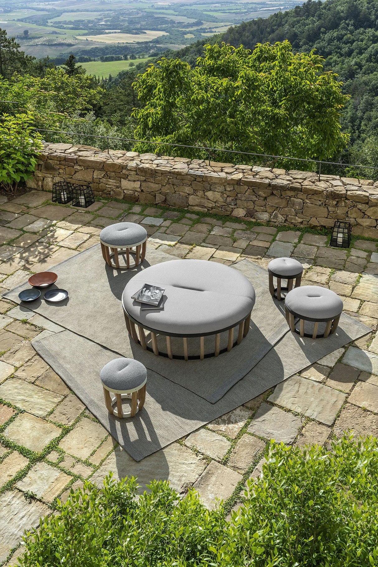 Ethimo Swing Pouf Ø40cm H:38cm