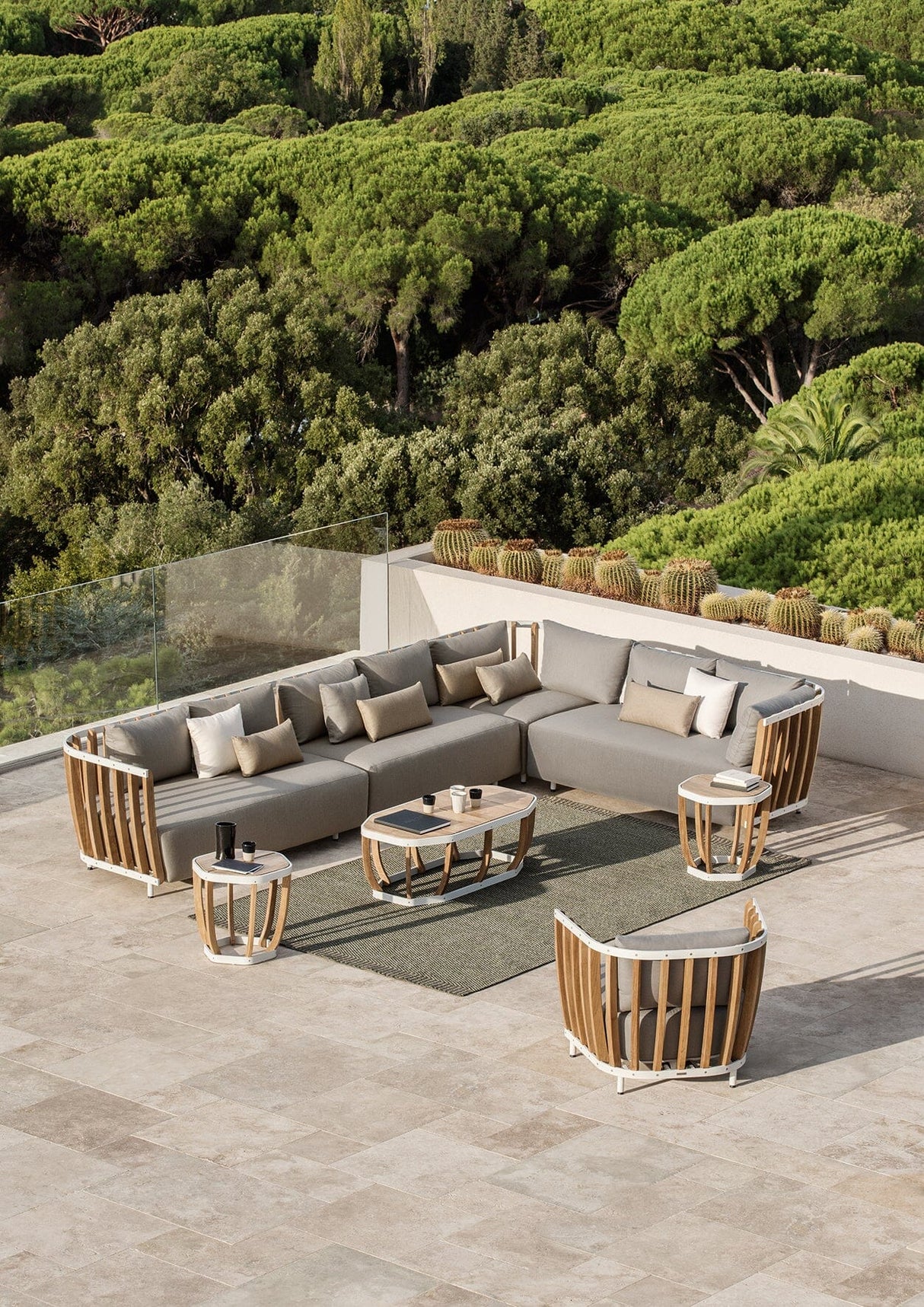 Ethimo Swing Set de coussins module central 2 places