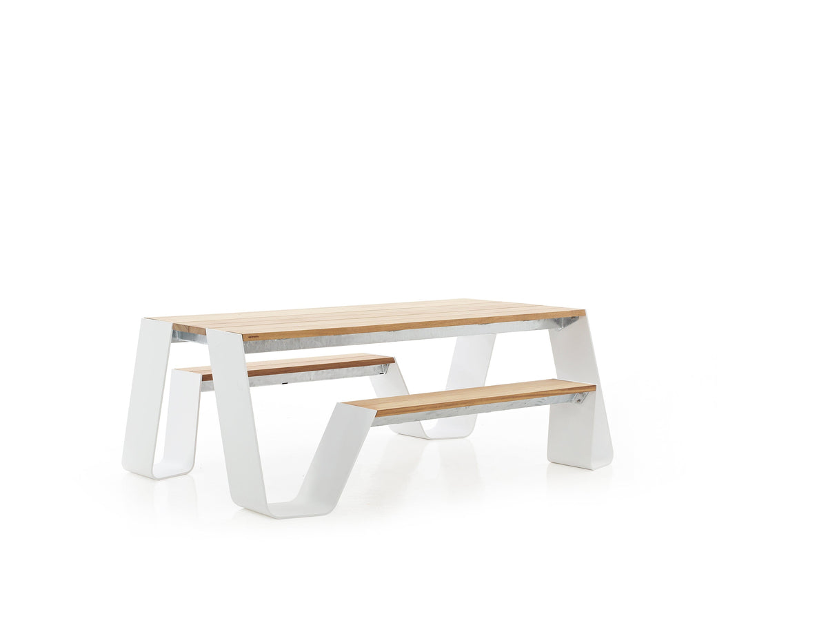 Extremis Hopper Picnic 180 Table avec bancs 180x160cm