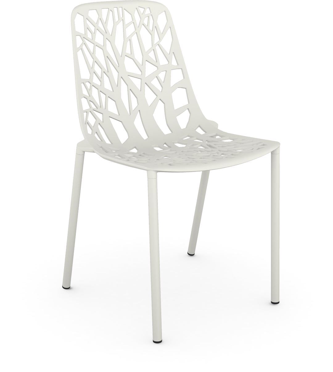 Fast Forest Chaise repas empilable White 01