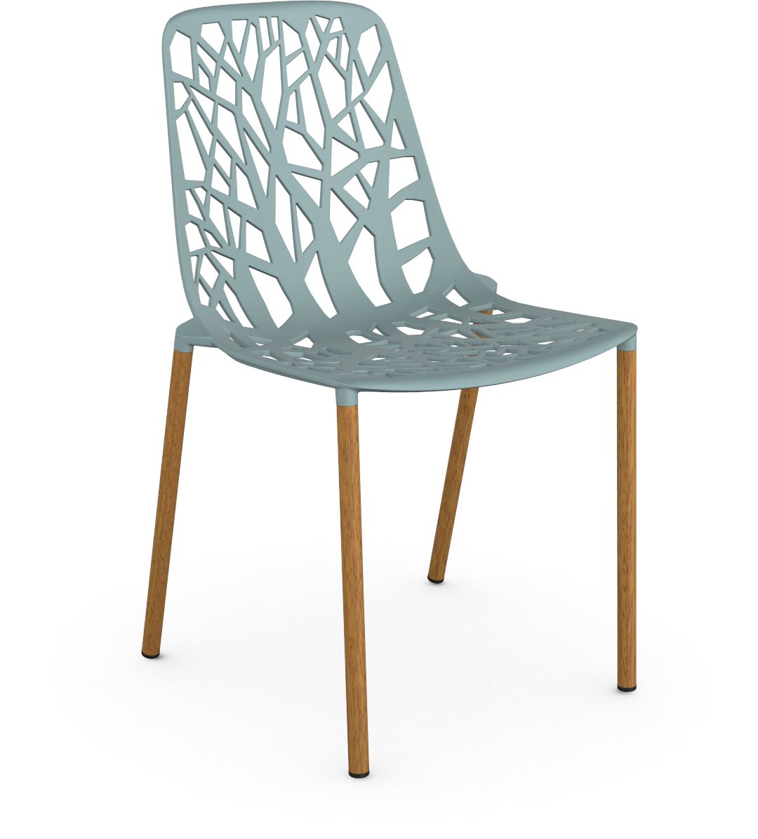 Fast Forest Iroko Chaise repas empilable Light Blue 13