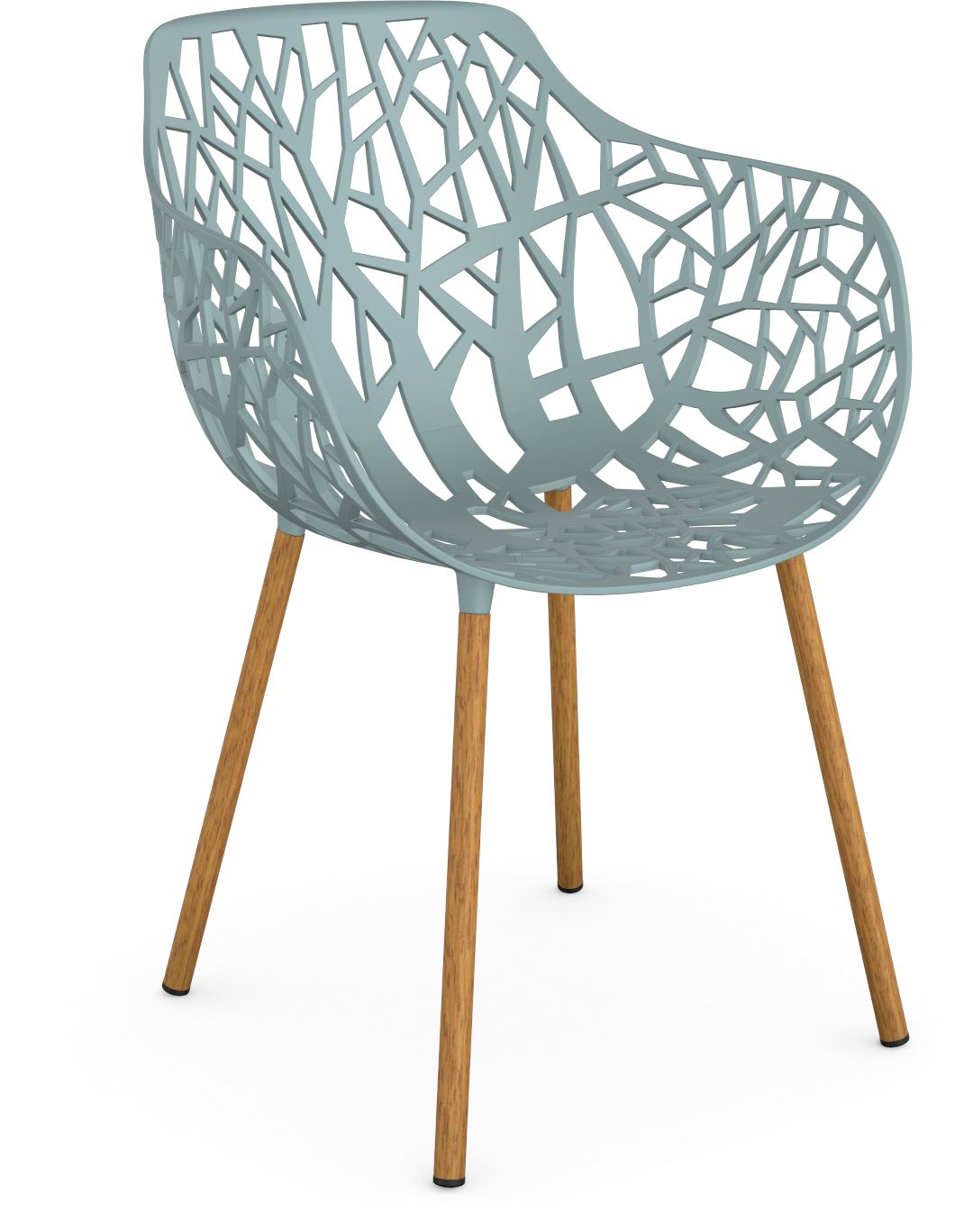 Fast Forest Iroko Fauteuil repas avec accoudoirs Light Blue 13