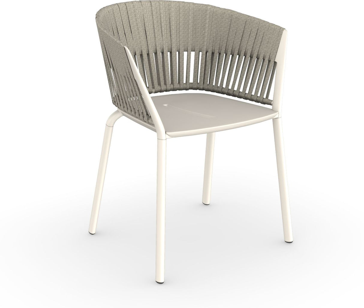 Fast Ria Fauteuil repas avec dossier Tressage cordes complet Creamy White 17 Moon C04