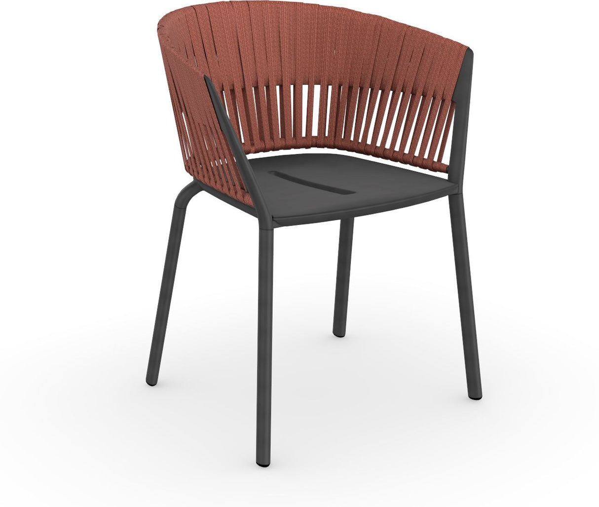 Fast Ria Fauteuil repas avec dossier Tressage cordes complet Dark Blue 20 Arizona C01