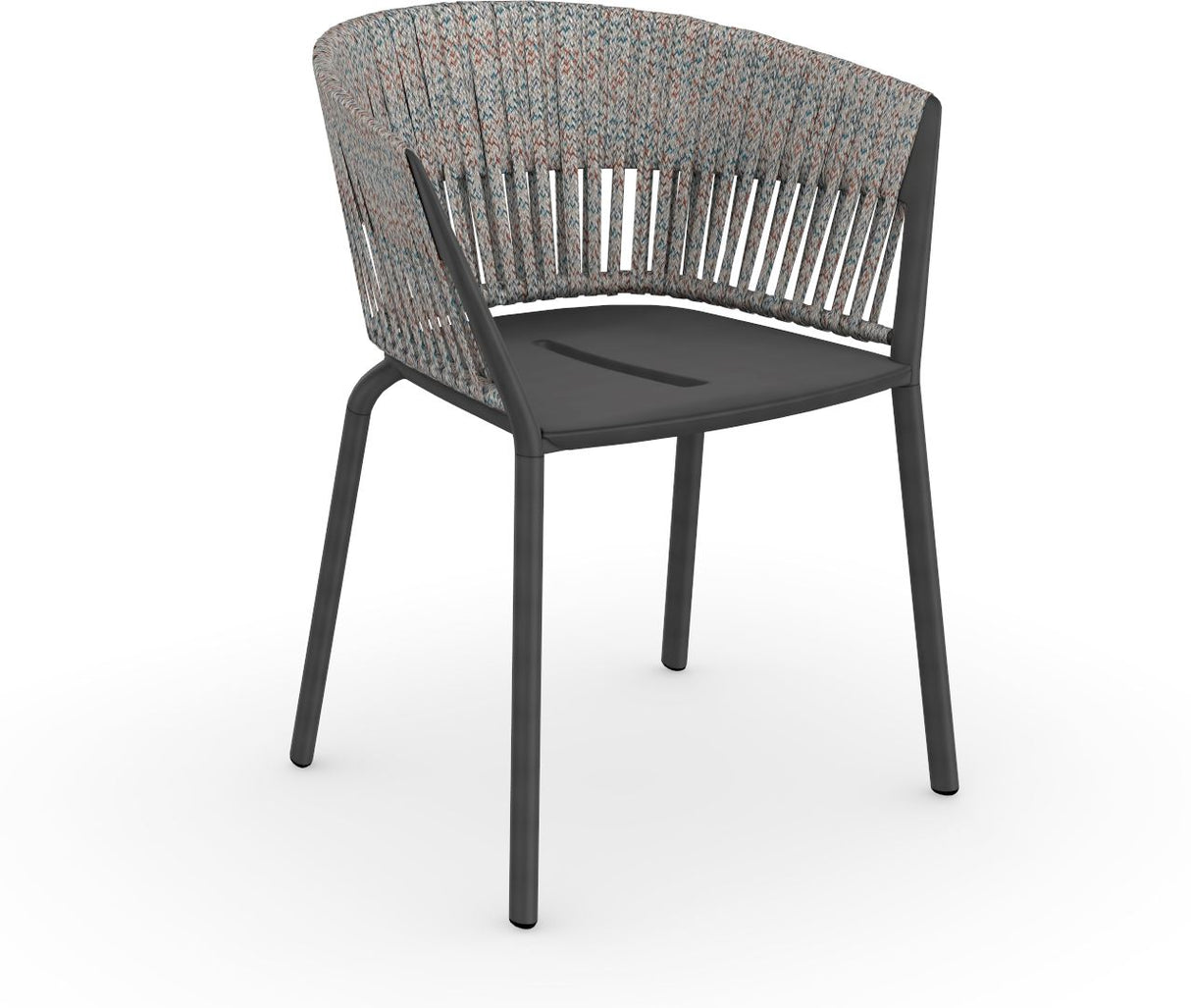 Fast Ria Fauteuil repas avec dossier Tressage cordes complet Dark Blue 20 Sunset C06