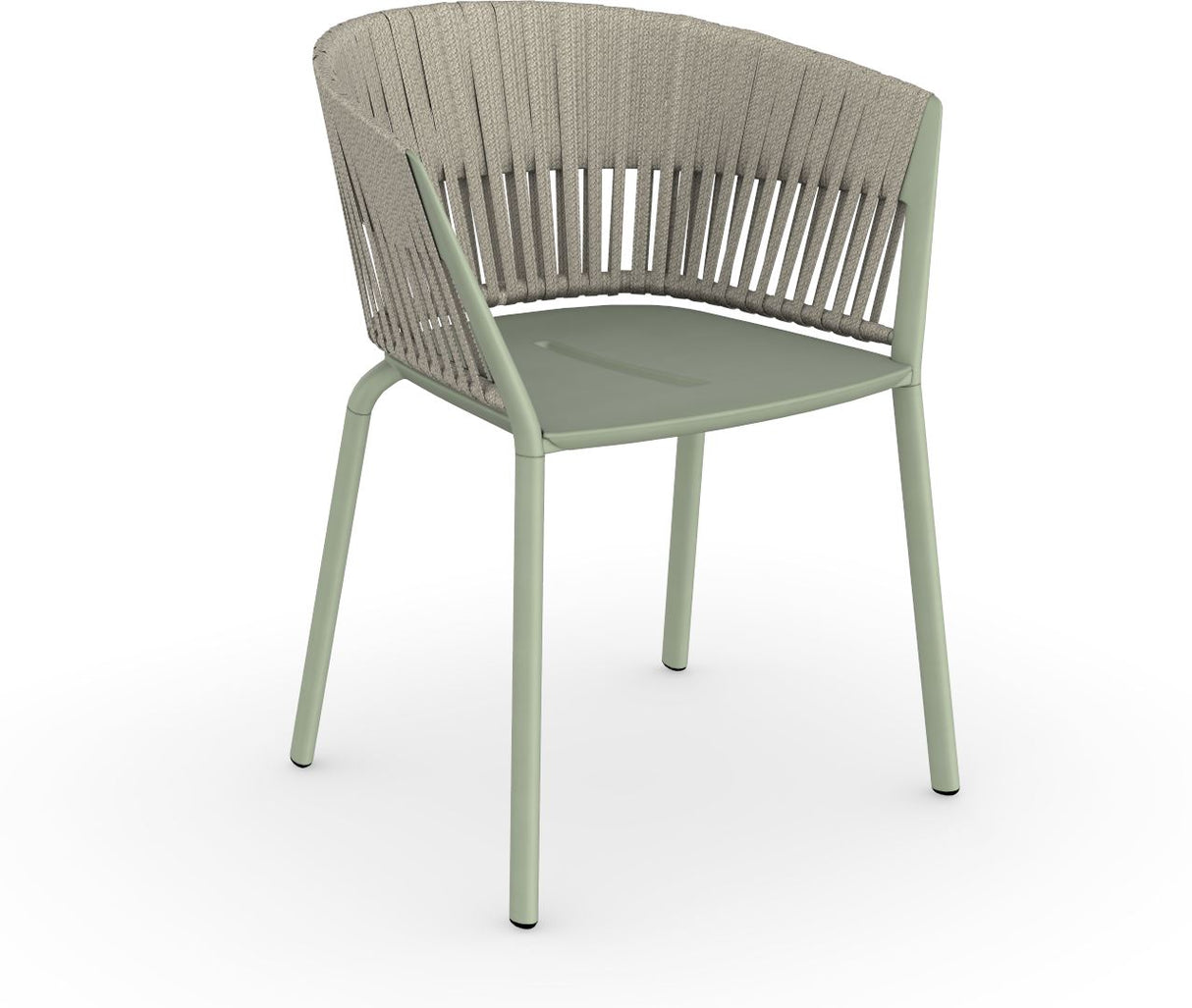 Fast Ria Fauteuil repas avec dossier Tressage cordes complet Green Tea 19 Moon C04