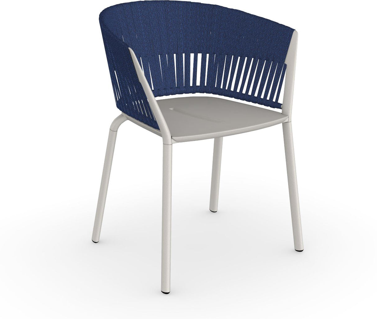 Fast Ria Fauteuil repas avec dossier Tressage cordes complet Iron Grey 22 Ocean C07