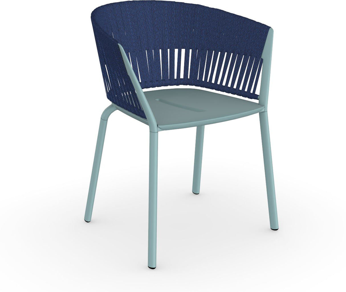 Fast Ria Fauteuil repas avec dossier Tressage cordes complet Light Blue 13 Ocean C07