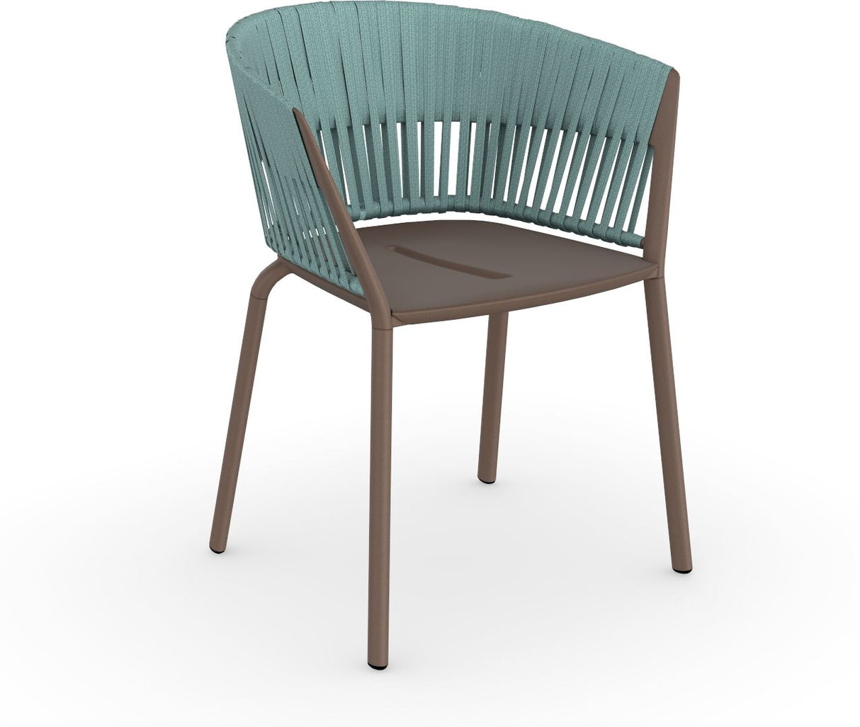 Fast Ria Fauteuil repas avec dossier Tressage cordes complet Maracuja 23 Mint C03