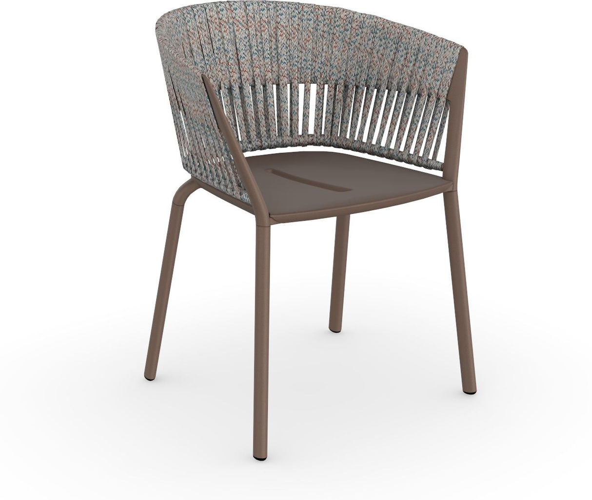 Fast Ria Fauteuil repas avec dossier Tressage cordes complet Maracuja 23 Sunset C06