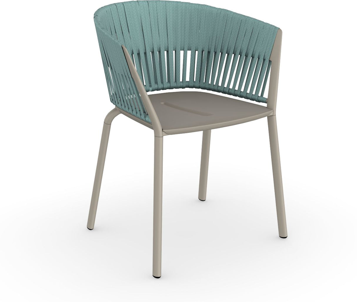 Fast Ria Fauteuil repas avec dossier Tressage cordes complet Pearly Gold 11 Mint C03