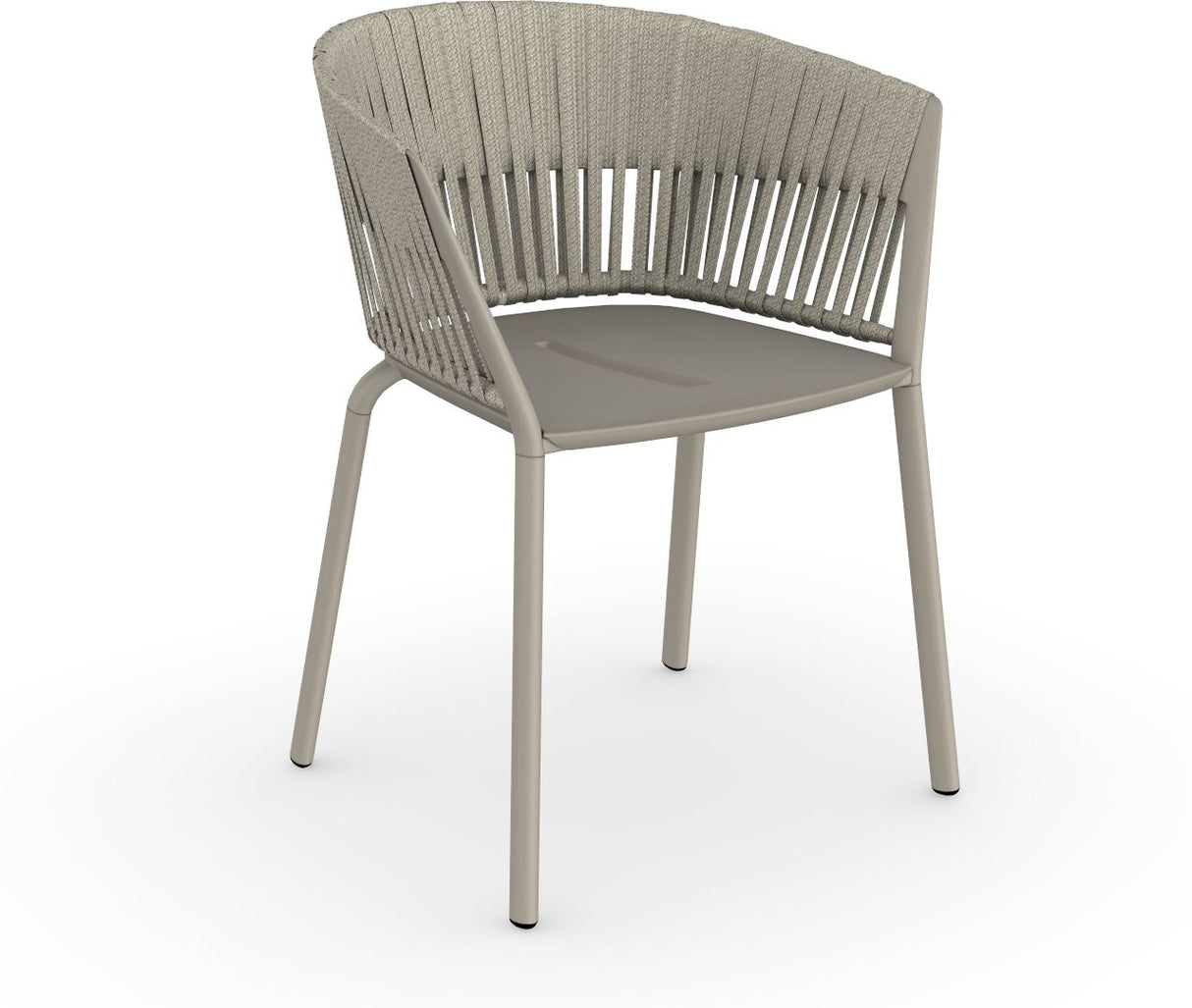 Fast Ria Fauteuil repas avec dossier Tressage cordes complet Pearly Gold 11 Moon C04