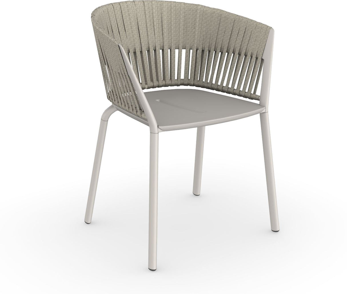 Fast Ria Fauteuil repas avec dossier Tressage cordes complet Powder Grey 14 Moon C04