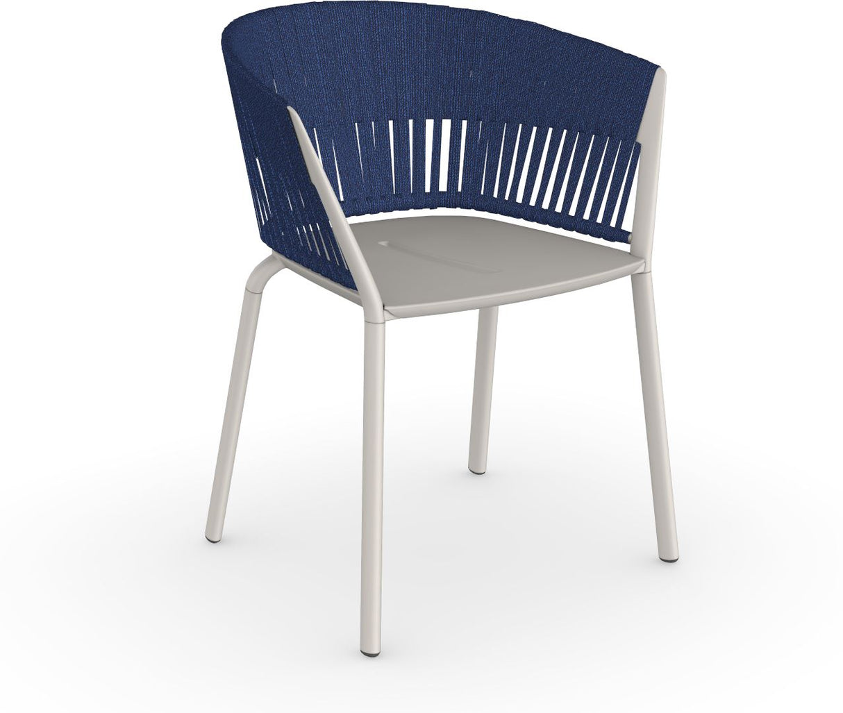 Fast Ria Fauteuil repas avec dossier Tressage cordes complet Powder Grey 14 Ocean C07