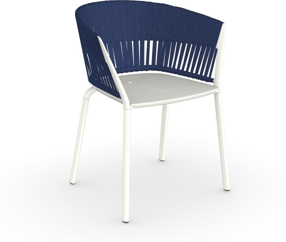 Fast Ria Fauteuil repas avec dossier Tressage cordes complet White 01 Ocean C07