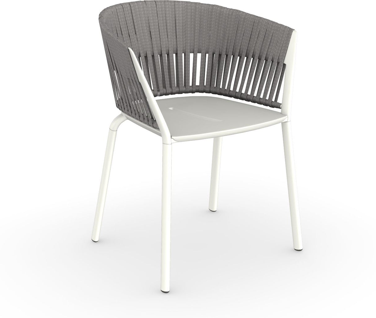 Fast Ria Fauteuil repas avec dossier Tressage cordes complet White 01 Rock C05