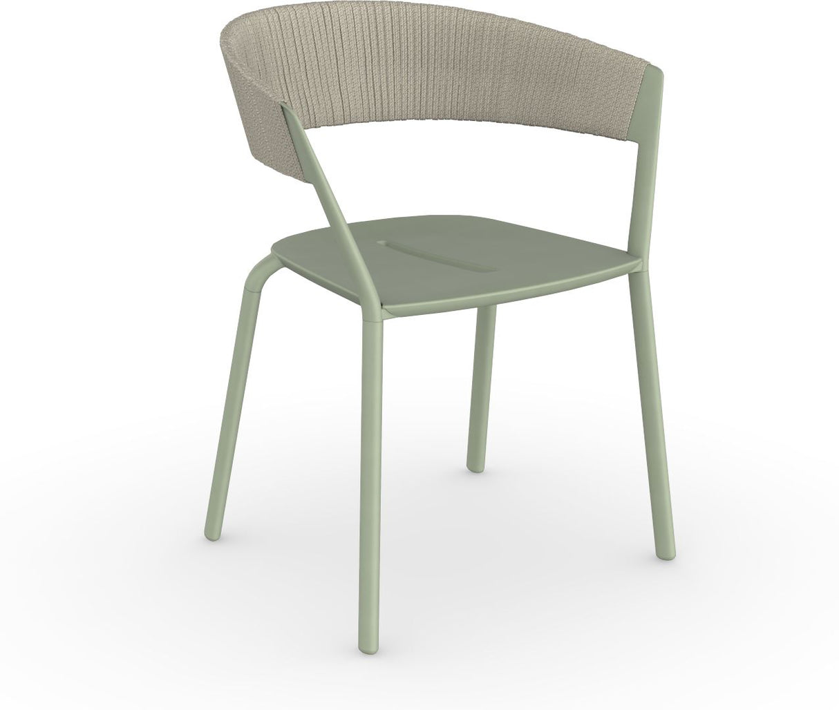 Fast Ria Fauteuil repas avec dossier Tressage cordes partiel Green Tea 19 Moon C04