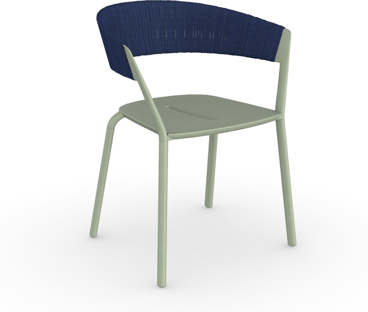 Fast Ria Fauteuil repas avec dossier Tressage cordes partiel Green Tea 19 Ocean C07