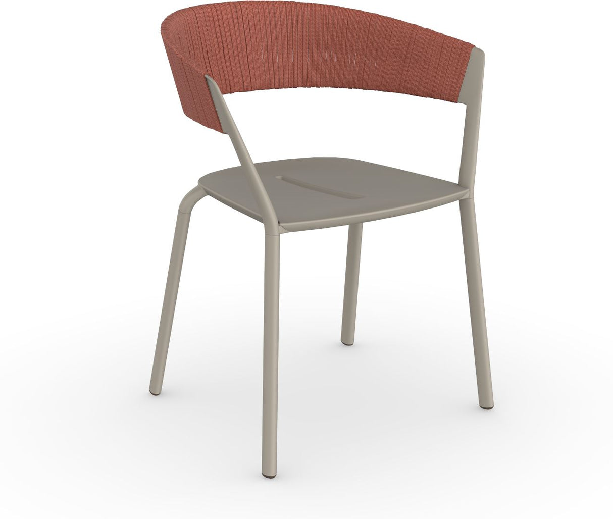 Fast Ria Fauteuil repas avec dossier Tressage cordes partiel Pearly Gold 11 Arizona C01