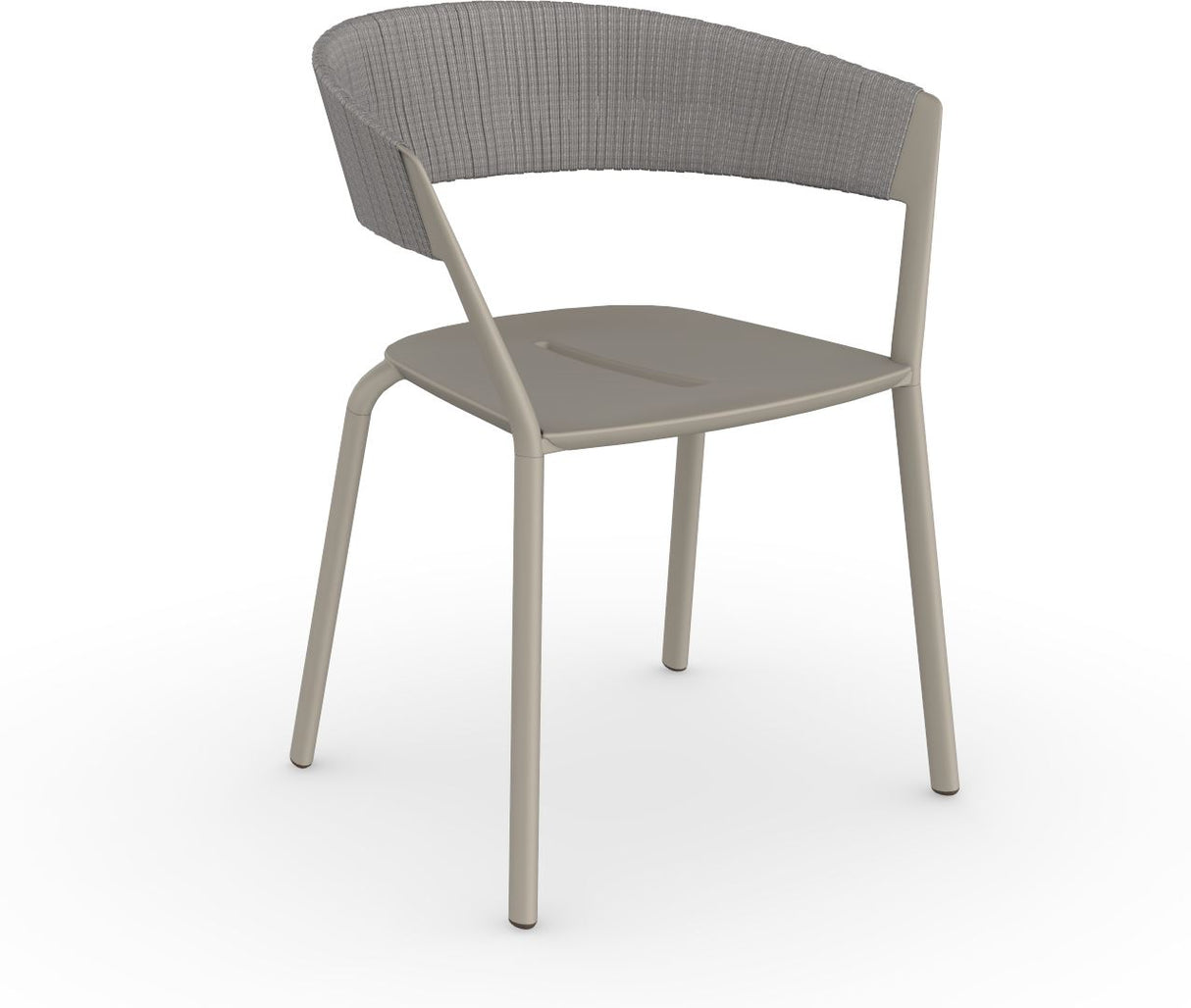 Fast Ria Fauteuil repas avec dossier Tressage cordes partiel Pearly Gold 11 Rock C05